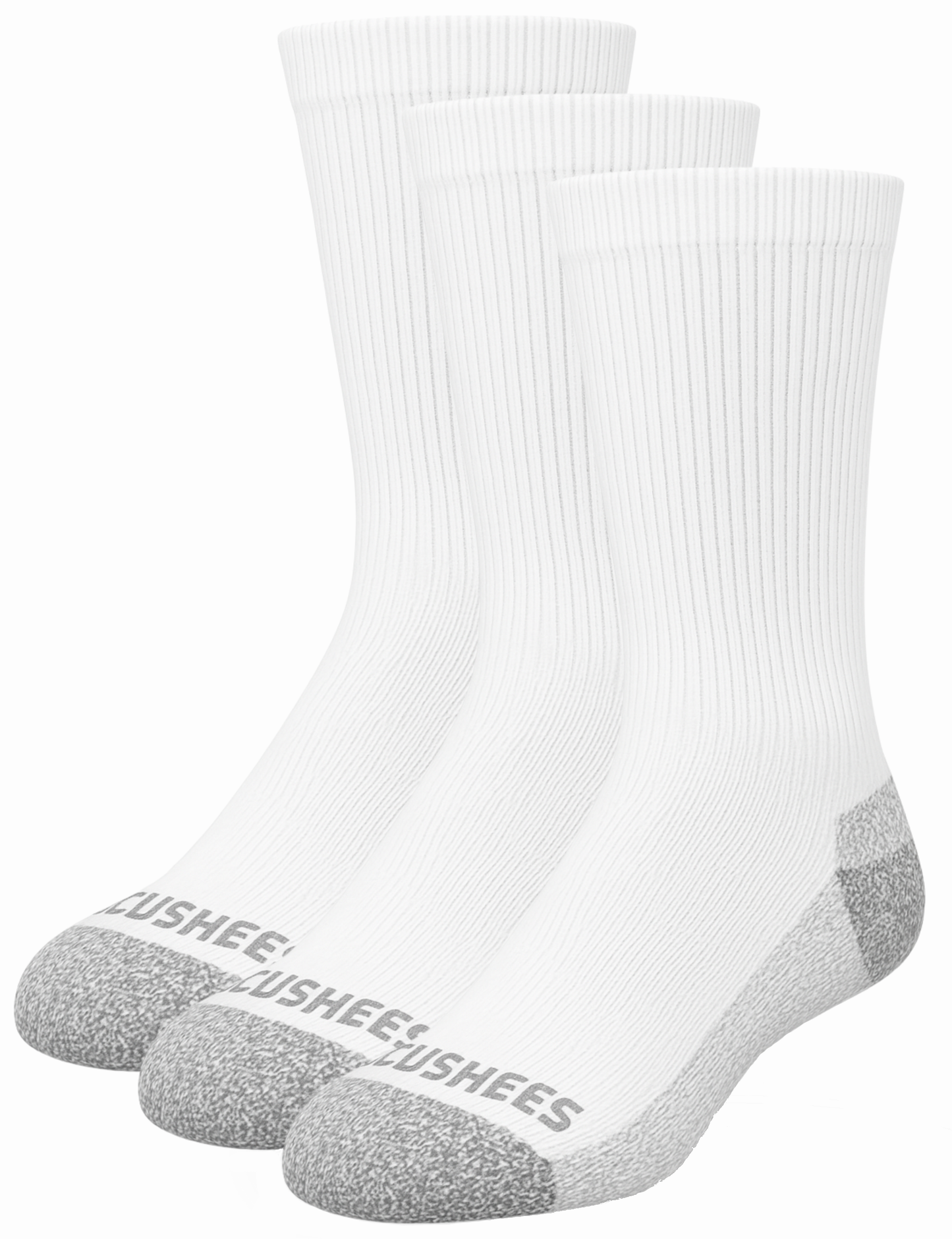 Cushees Comfort™ Crew Socks, Triple Thick w/ grey bottom