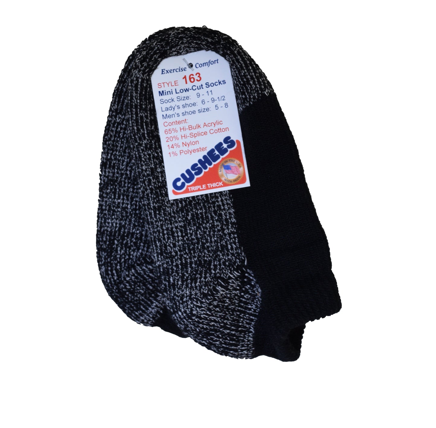 Cushee Socks™ Mini, Triple Thick w/ Grey bottom