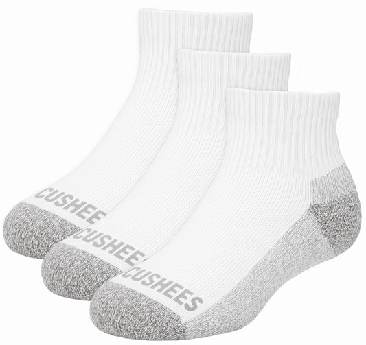 NEW Cushee Socks™ Ankle Socks,  Triple Thick w/ grey bottom