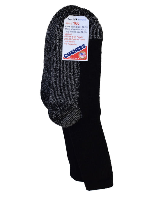 Cushees Comfort™ Crew Socks, Triple Thick w/ grey bottom – Cushees ...