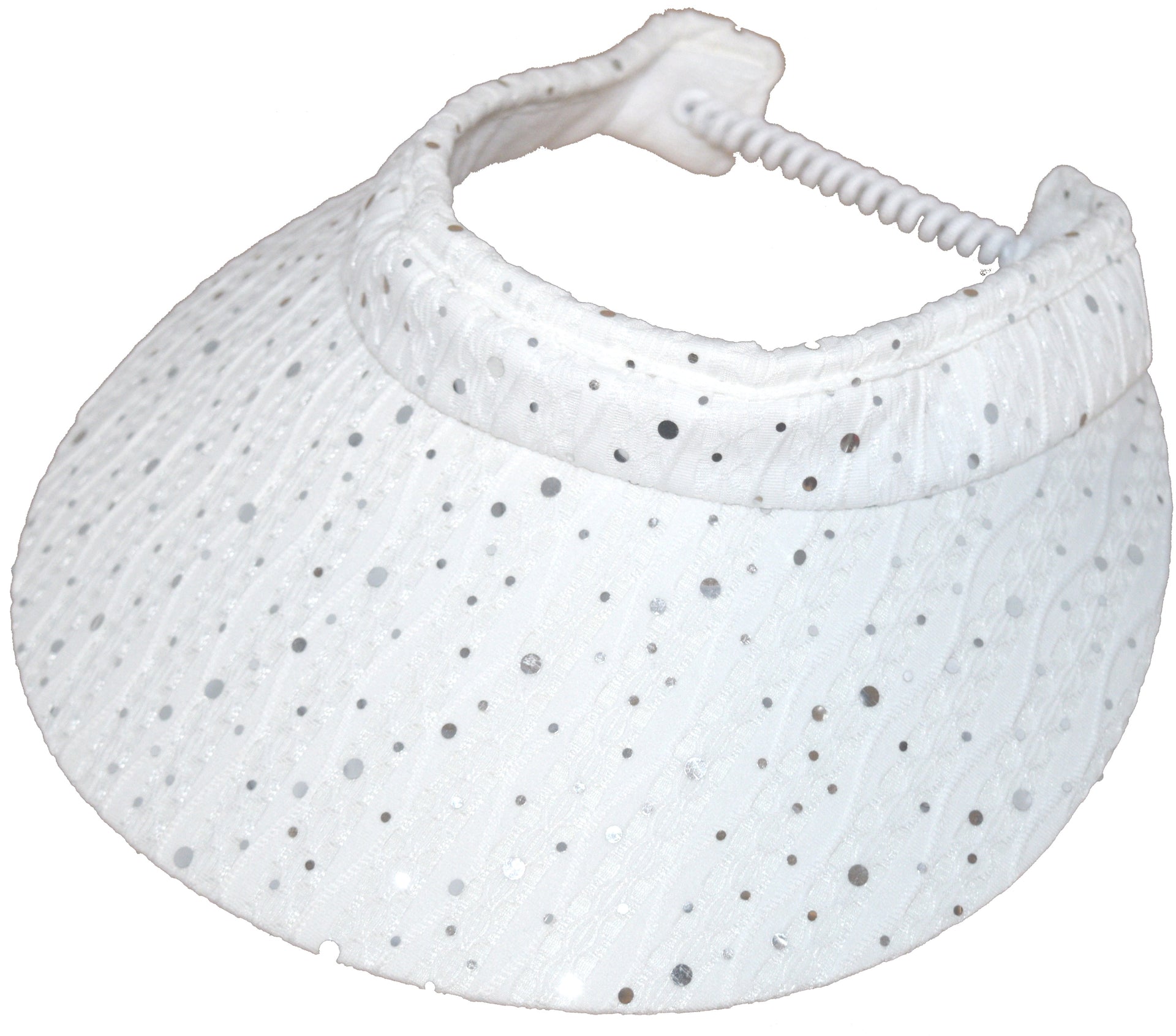 Cushees Cloth Covered Slip-On Visor - Adjustable Sun Hat, Navy Blue, One Size Fits Most